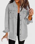 Women's black oversized denim jacket
