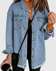 Women's black oversized denim jacket