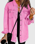 Women's black oversized denim jacket