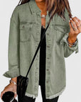 Women's black oversized denim jacket