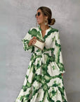 Olivia | Maxi Dress Floral Tie Waist Tiered 1