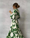 Olivia | Maxi Dress Floral Tie Waist Tiered 3