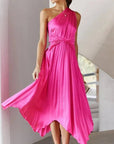 One Shoulder Midi Dress With Sleek Silhouette 10
