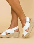 Orthopedic Sandals Wedge 2.5 Inch Adjustable Straps Leather Women 3