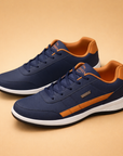 men's cushioned casual lace-up sneakers