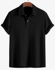 Polo Shirt Waffle Knit Relaxed Fit Casual Style 4
