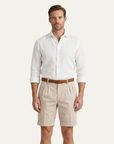 Refined Chino Shorts With Double Pleat Design 1