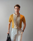 Refined Men's Polo Shirt With Textured Detail 0