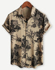 Relaxed Men's Shirt With Print Short Sleeve 0