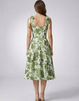 Women’s green women's floral a-line dress