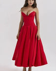 Sculpted Bodice A-Line Dress With Voluminous Skirt 6