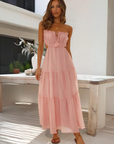 Women’s women's strapless maxi dress