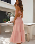 Women’s women's strapless maxi dress
