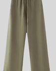 Women’s khaki women's linen two piece set