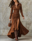 Sienna | Maxi Dress Asymmetrical Flow Button Front 2