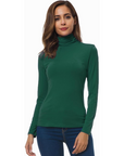 Women's white slim fit turtleneck jumper