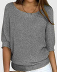 Women's beige elegant soft-touch knit jumper