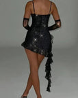 Strapless Ruffle Mini Dress For Chic Occasions 1