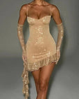 Strapless Ruffle Mini Dress For Chic Occasions 2