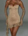 Strapless Ruffle Mini Dress For Chic Occasions 3