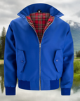 Men's beige harrington jacket with ribbed cuffs
