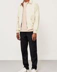 Men's black harrington jacket with ribbed cuffs