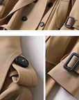Women's khaki double breasted trench coat