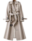 Women's khaki double breasted trench coat