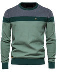 Men's blue classic crew neck knit jumper