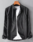 Summer Button Up Shirt With Pinstripes 0
