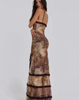 Sunset Glow Maxi Dress With Ruffles And Flattering Silhouette 2