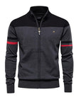 Men's black premium knit crew neck jumper