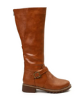 Women's brown ankle boots with chunky sole