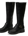 Women's brown ankle boots with chunky sole