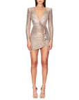 Vera | Black Long Sleeve Mini Dress Sequined 5