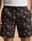 Vibrant Mens Swim Shorts with Flamingo Print 4