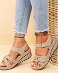 WOMEN'S WALKING SANDALS ADJUSTABLE TWIN STRAPS FLAT FOOTBED SLIDE-ON DESIGN 7