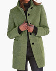women's tailored stand collar city coat for autumn and winter