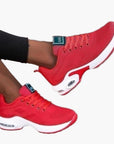 Women's orthopedic sneakers in pink and blue with cushioned supportive sole