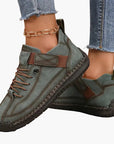 Women's black orthopedic chunky sneakers with wide toe box and sporty cushioned sole