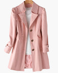 Women's Beige Trench Coat belted classic everyday