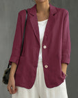 Women's casual blazer relaxed fit in navy blue