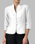 Women's stand collar blazer tailored business style in red