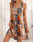 Womens Dress Boho Patchwork Mini Sleeveless 0