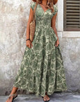 Womens Dress Maxi V Neck Boho Patterned 2