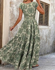 Womens Dress Maxi V Neck Boho Patterned 3