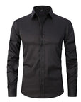 Wrinkle-Free Stretch Shirt for Men - Flexible Fit - Casual Wear 0