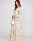 Floral Maxi Dress With V-Neck Detail