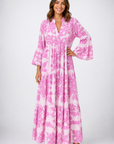 Womens Dress Floral Print Long Sleeve Midi 0