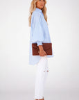 Blouse Striped Long Sleeve Relaxed Fit